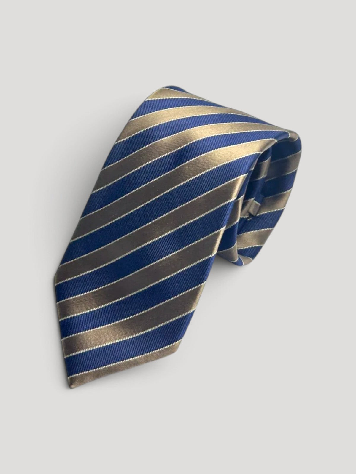 Cravatta Regimental Blu e Marrone