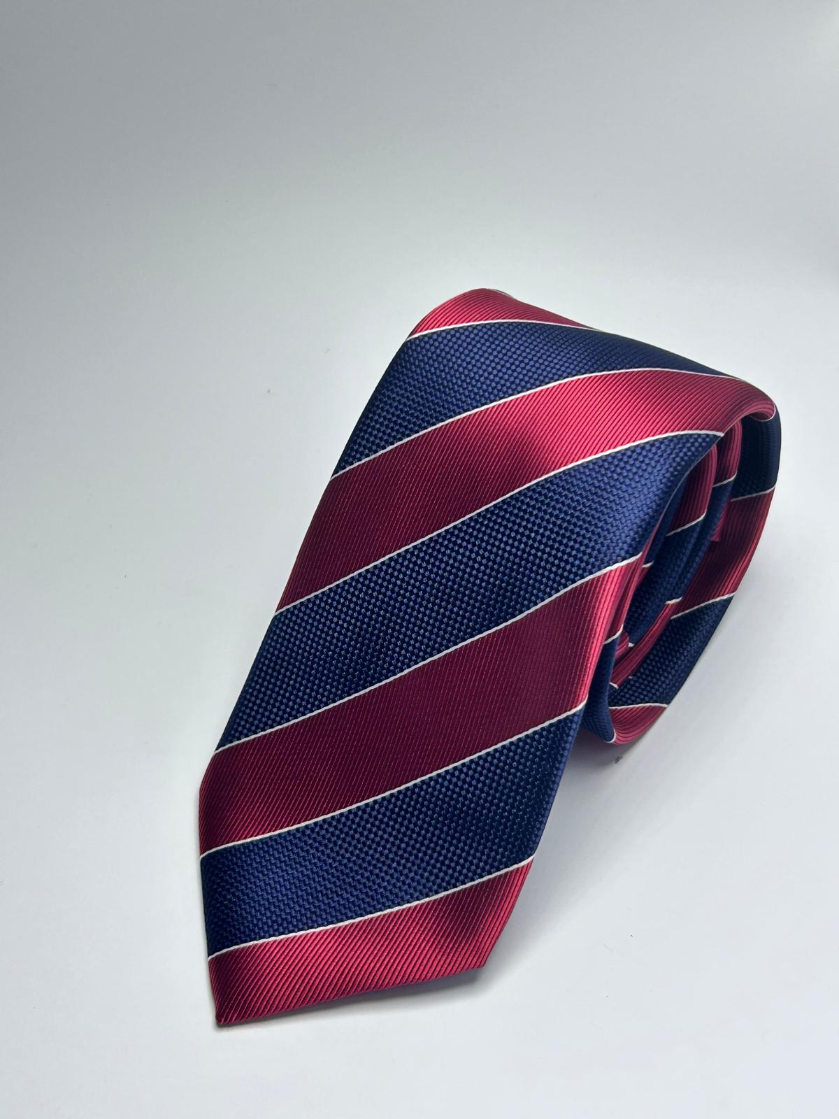 Cravatta Regimental Blu e Bordeaux