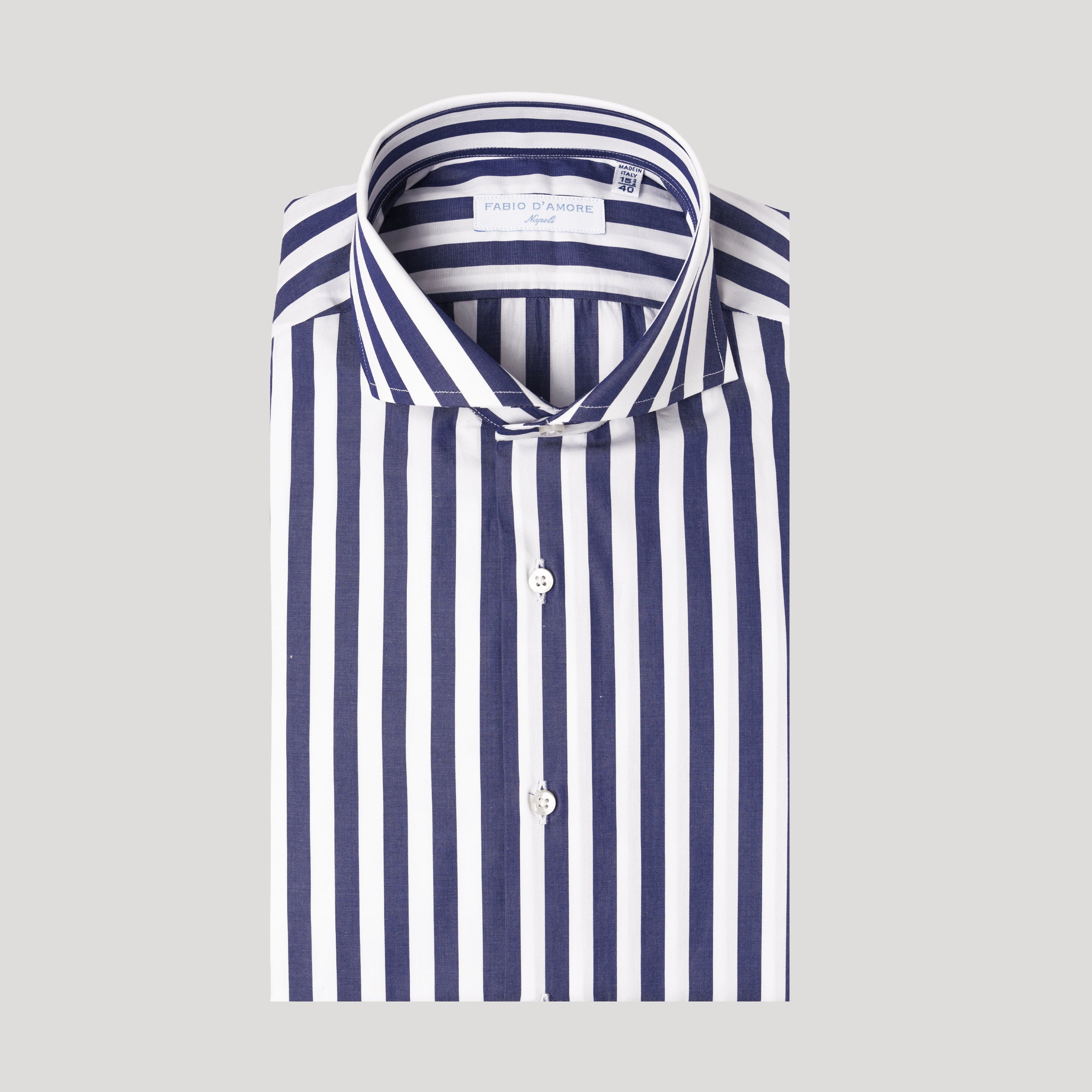 Camicia a Righe Bianco e Blu Miseno