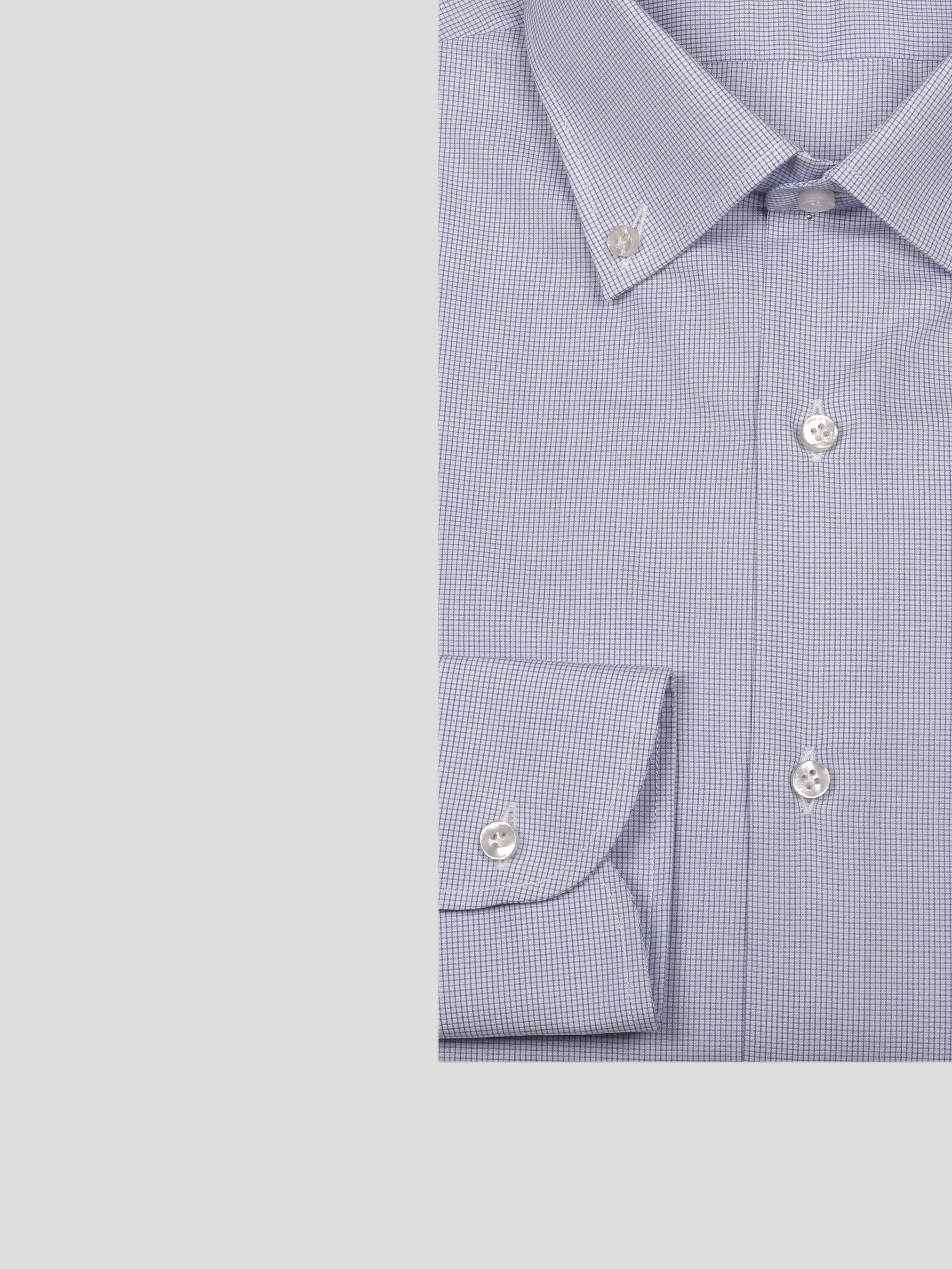 Camicia Slim Sartoriale Collo Botton Down Made In Italy Bold Celeste