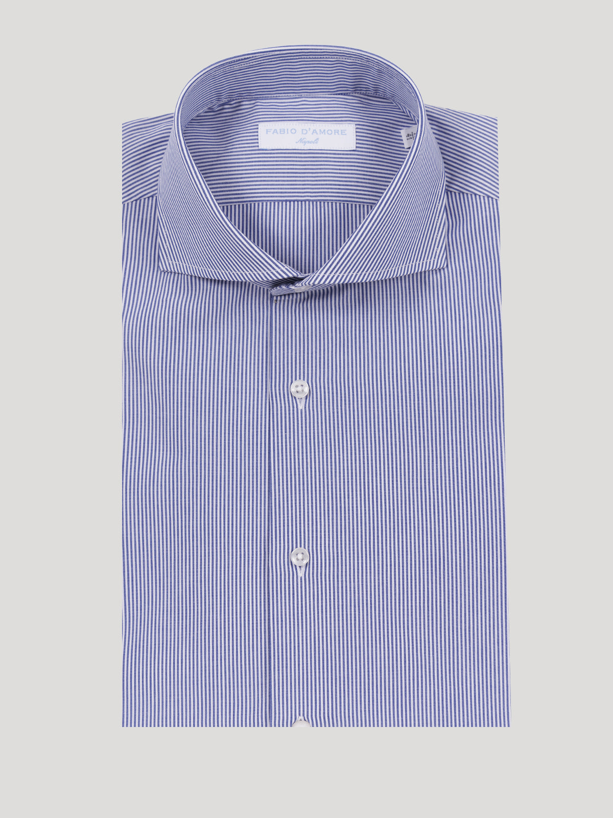 Camicia Rigata Stretta Bianco e Blu