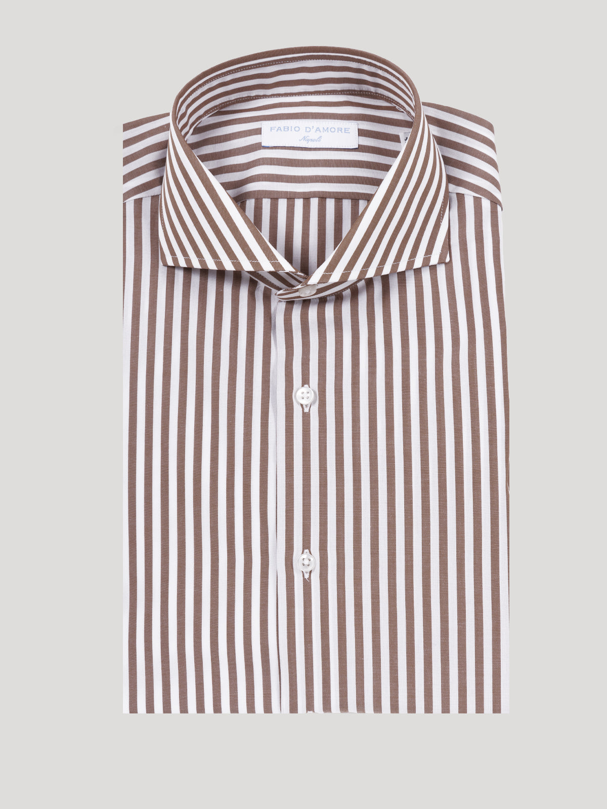 Camicia Rigata Slim Fit Panarea Collo Mezzo Francese