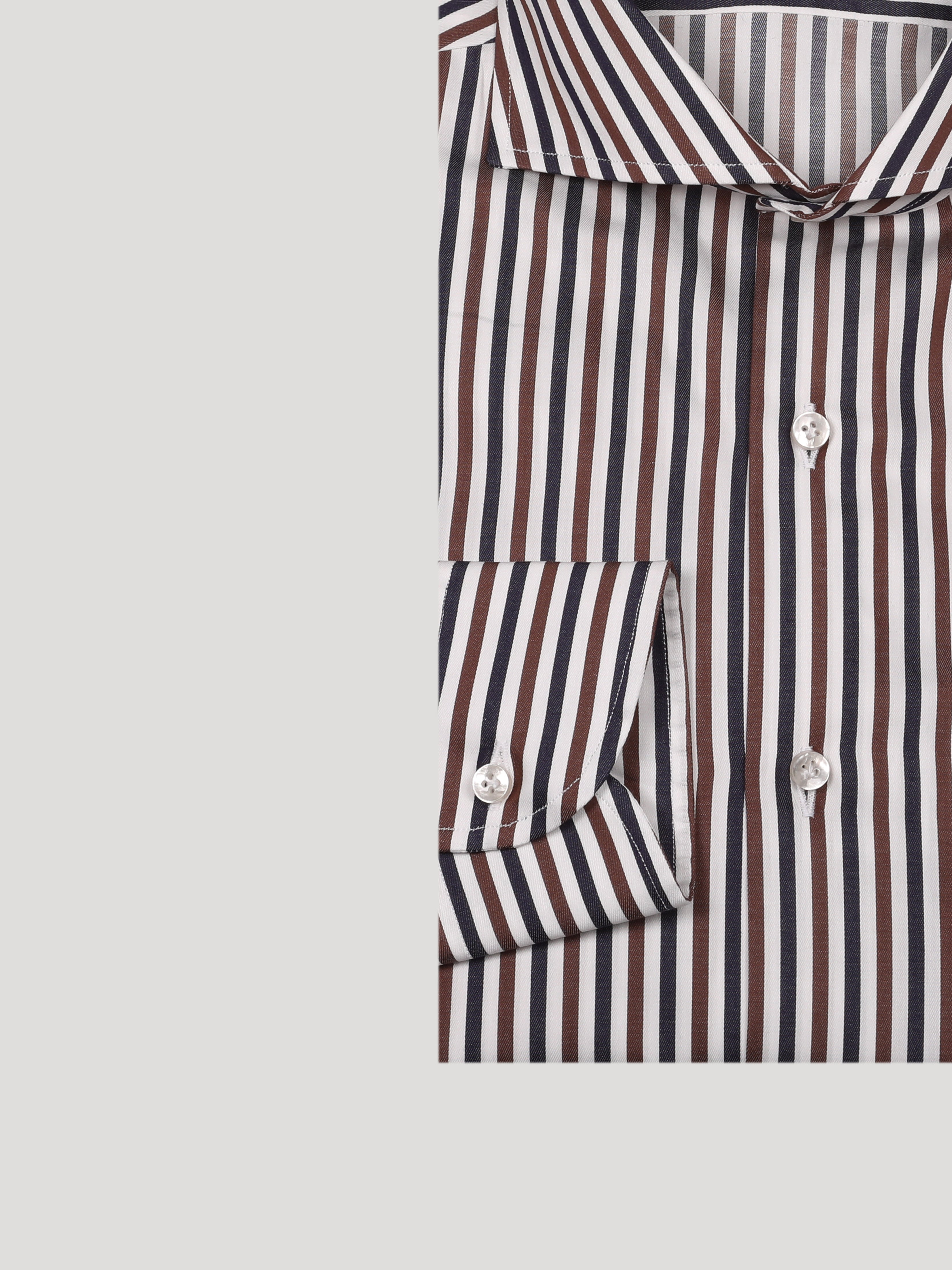 Camicia Slim Sartoriale Collo Mezzo Francese Soft Made In Italy Stelvio Blu