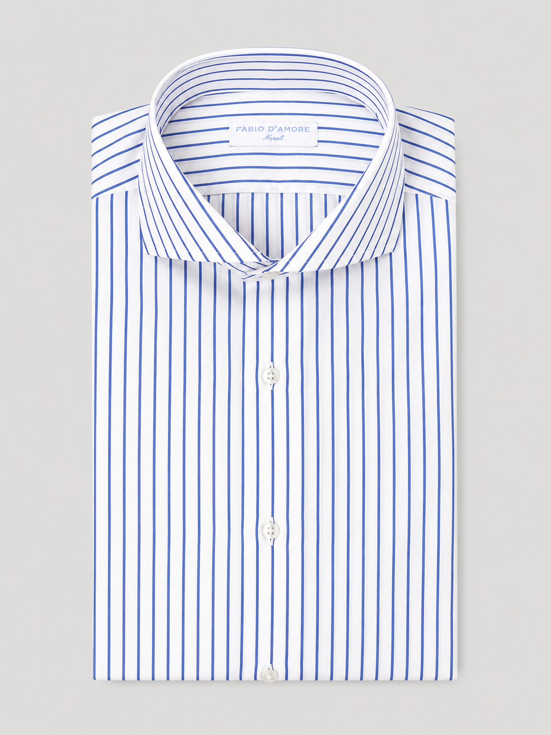 Camicia Sartoriale Collo Mezzo Francese Made In Italy Gold 100% Cotone Popeline 70 Compact