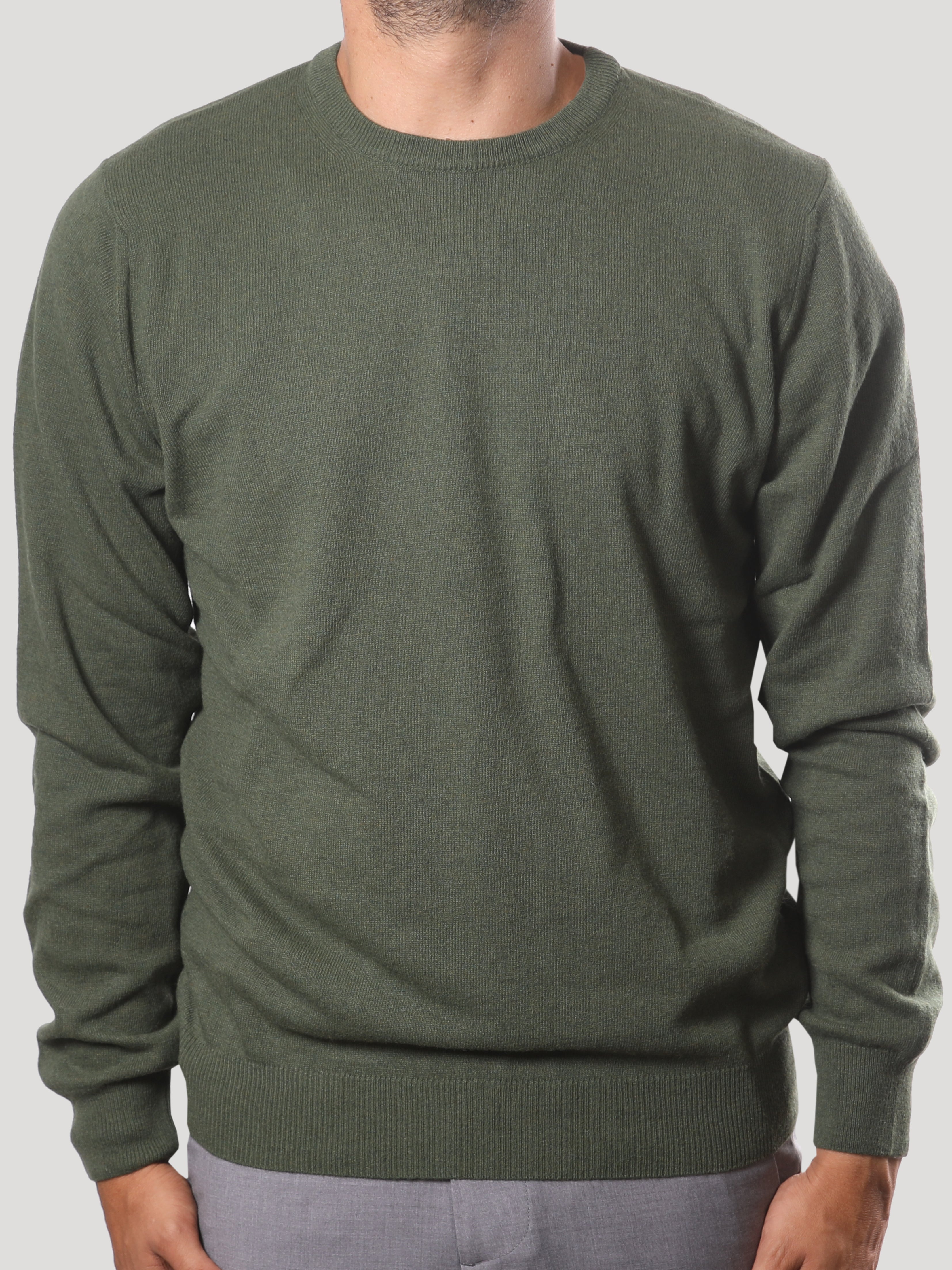 Maglione Girocollo in Cashemere Made in Italy Bosco