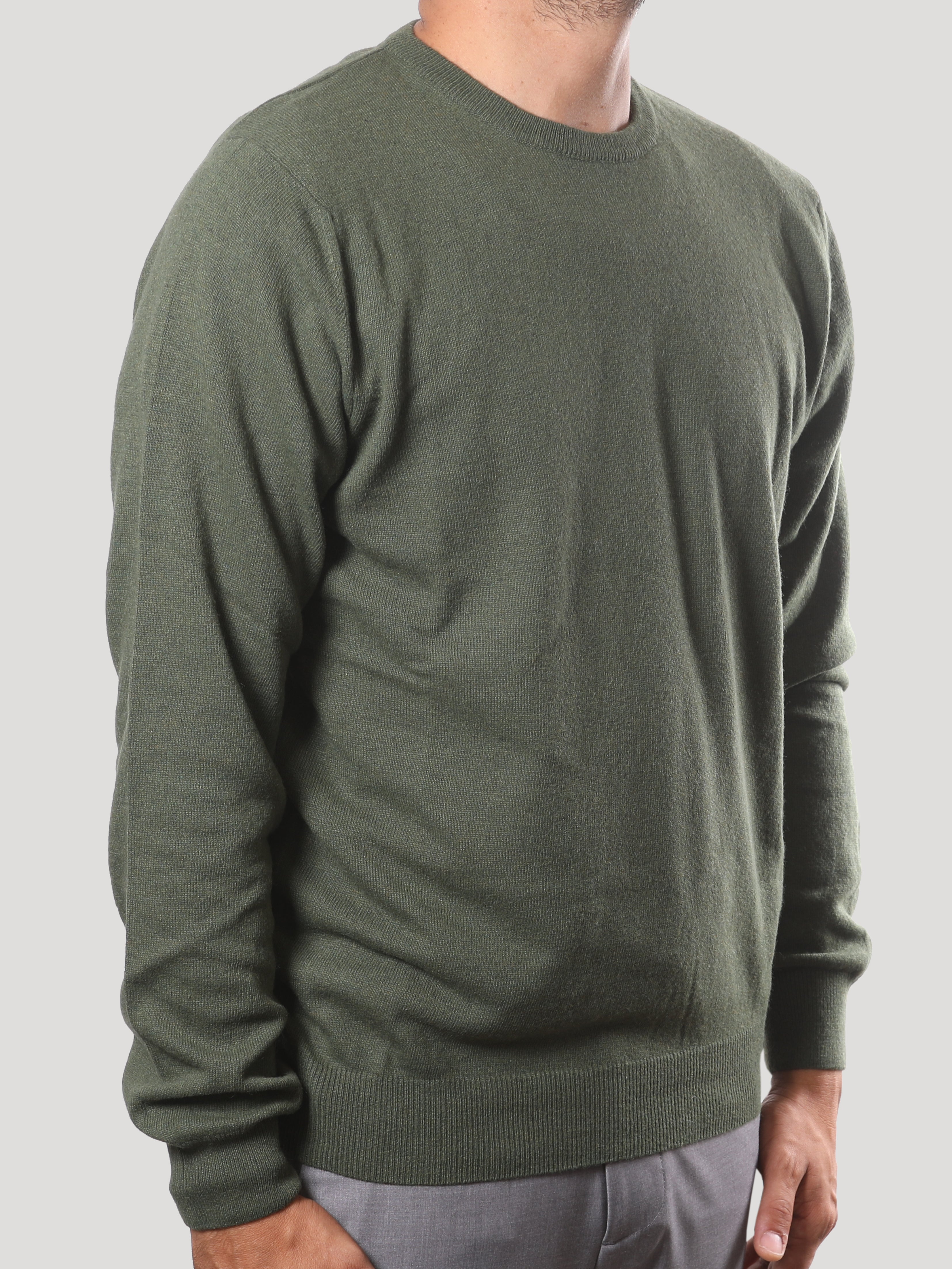 Maglione Girocollo in Cashemere Made in Italy Bosco