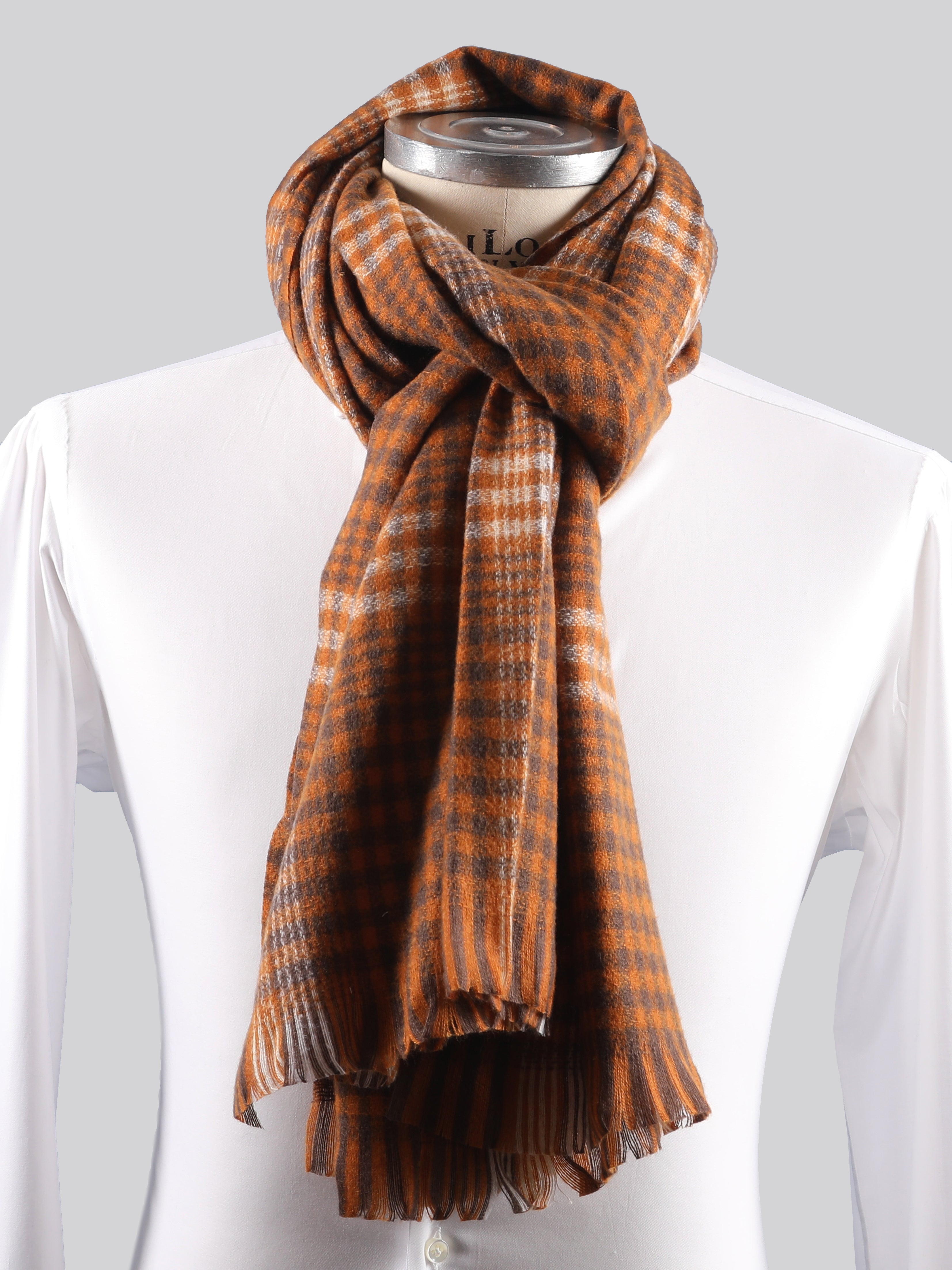 Sciarpa Quadro Cammello