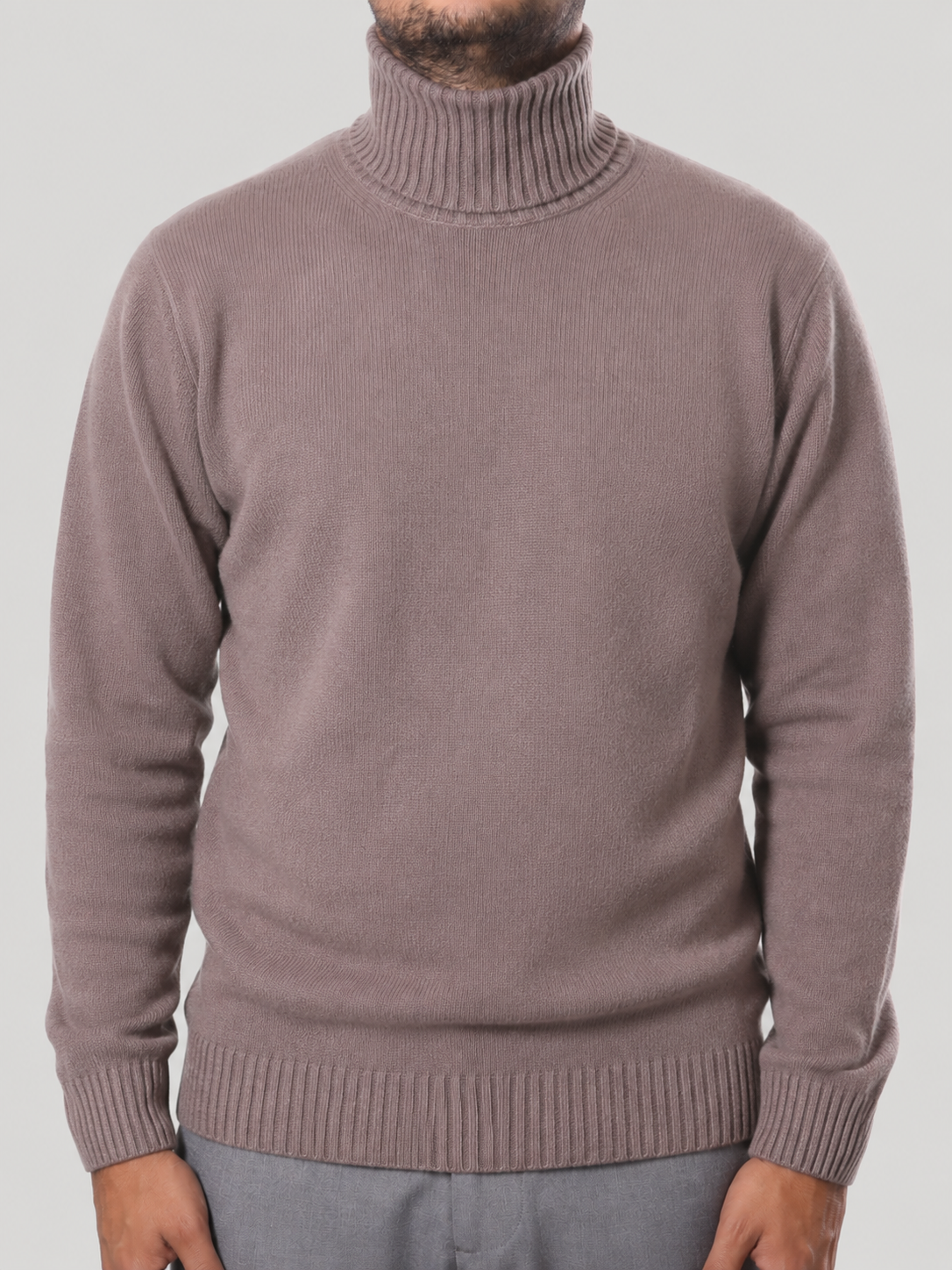 Maglione Collo Alto in Lana,  100%  Made in Italy  Castoro