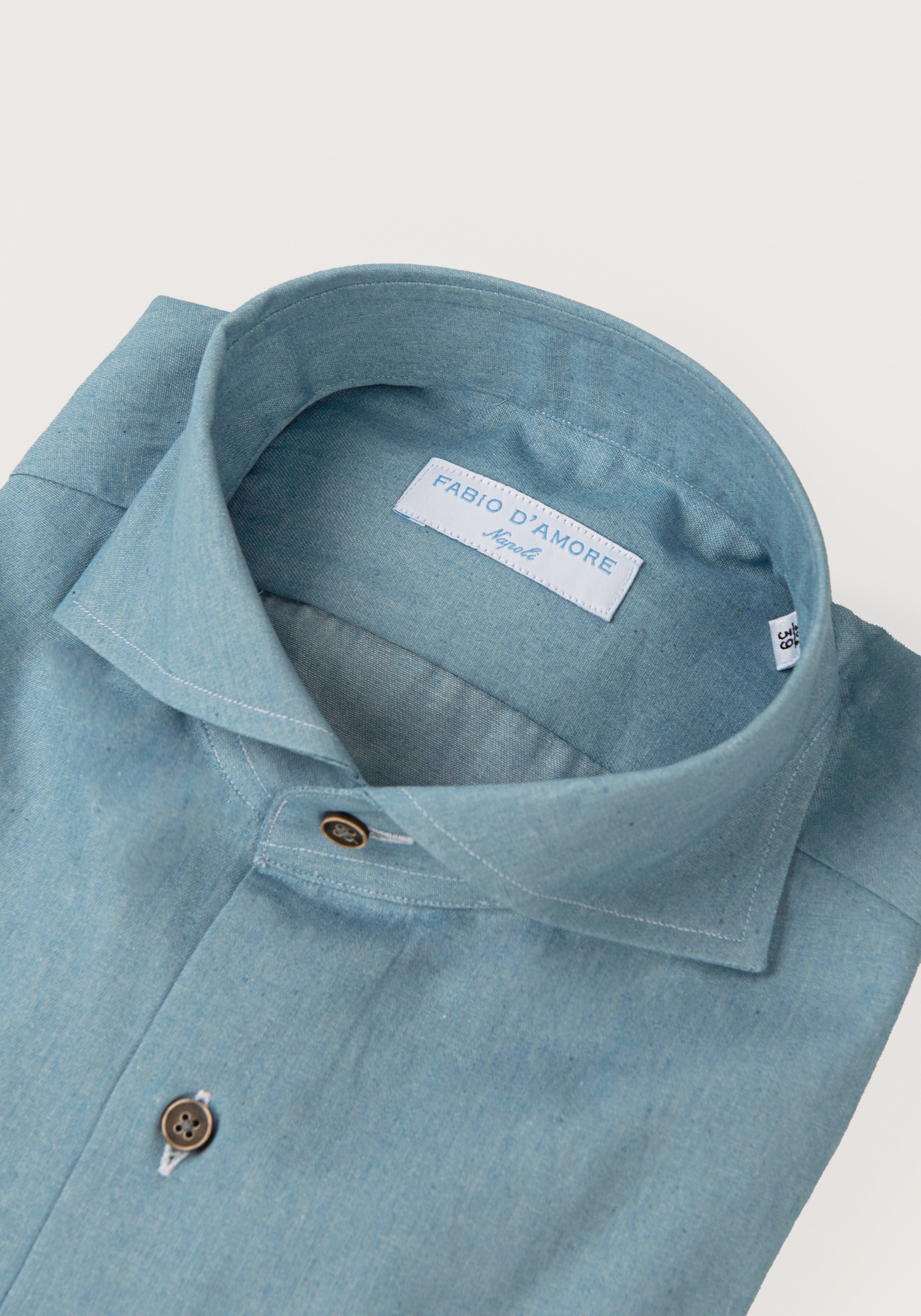 Camicia Slim Sartoriale in denim chiaro