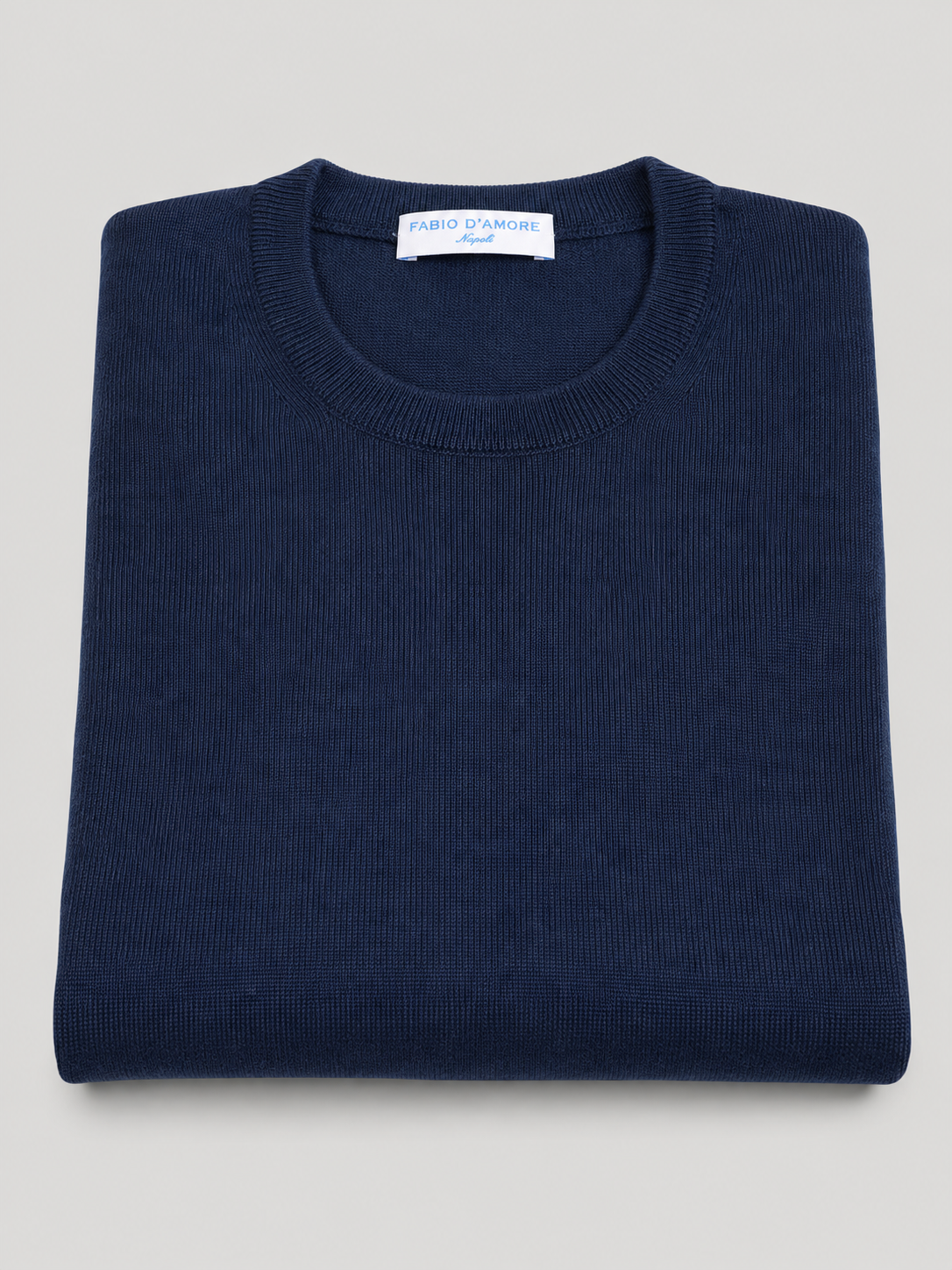 Maglione Girocollo Lana Merinos Made in Italy Inchiostro