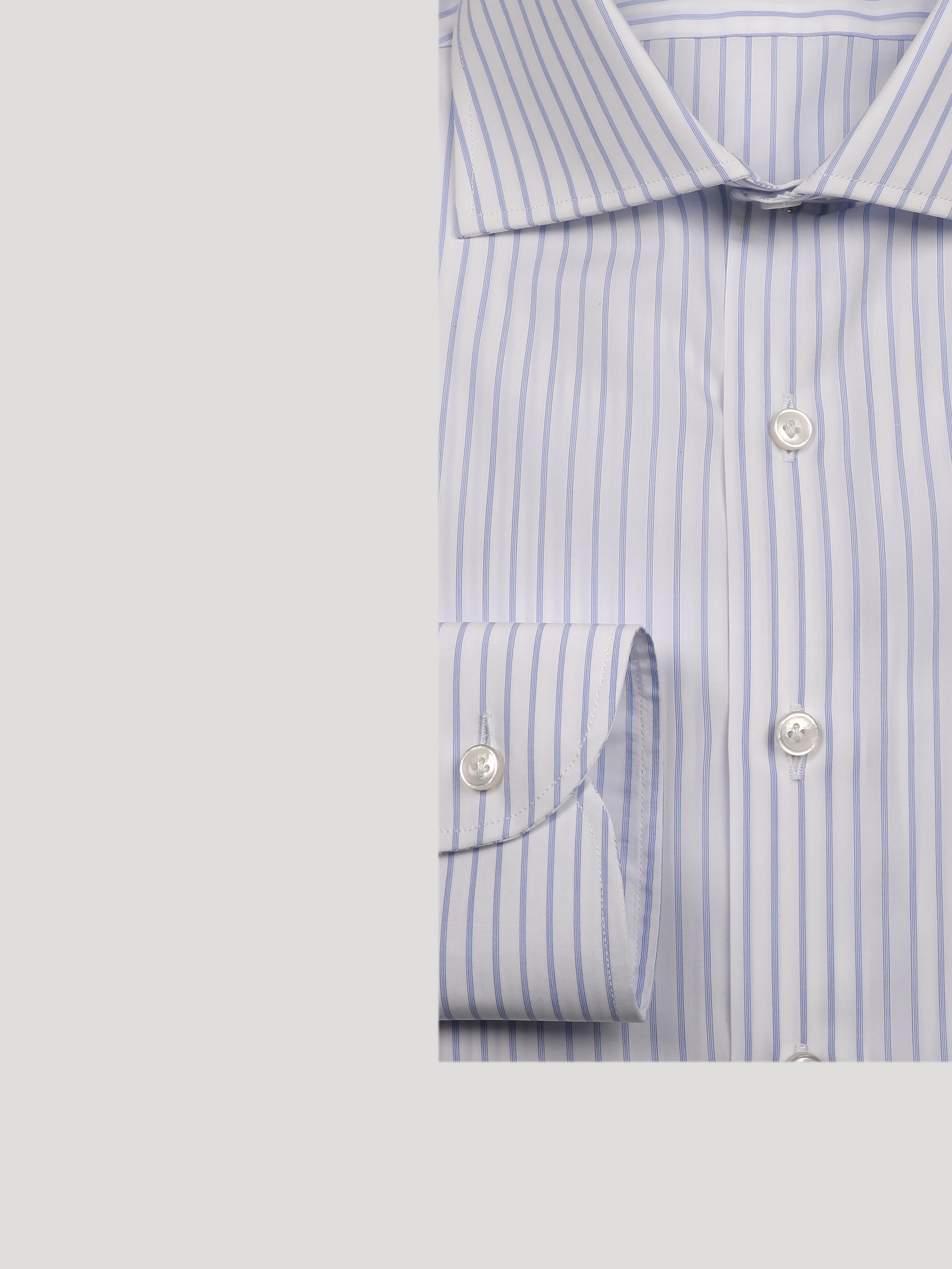 Camicia SLIM Sartoriale Collo Mezzo Francese Made In Italy Lecce 100% Cotone Popeline 70 Compact