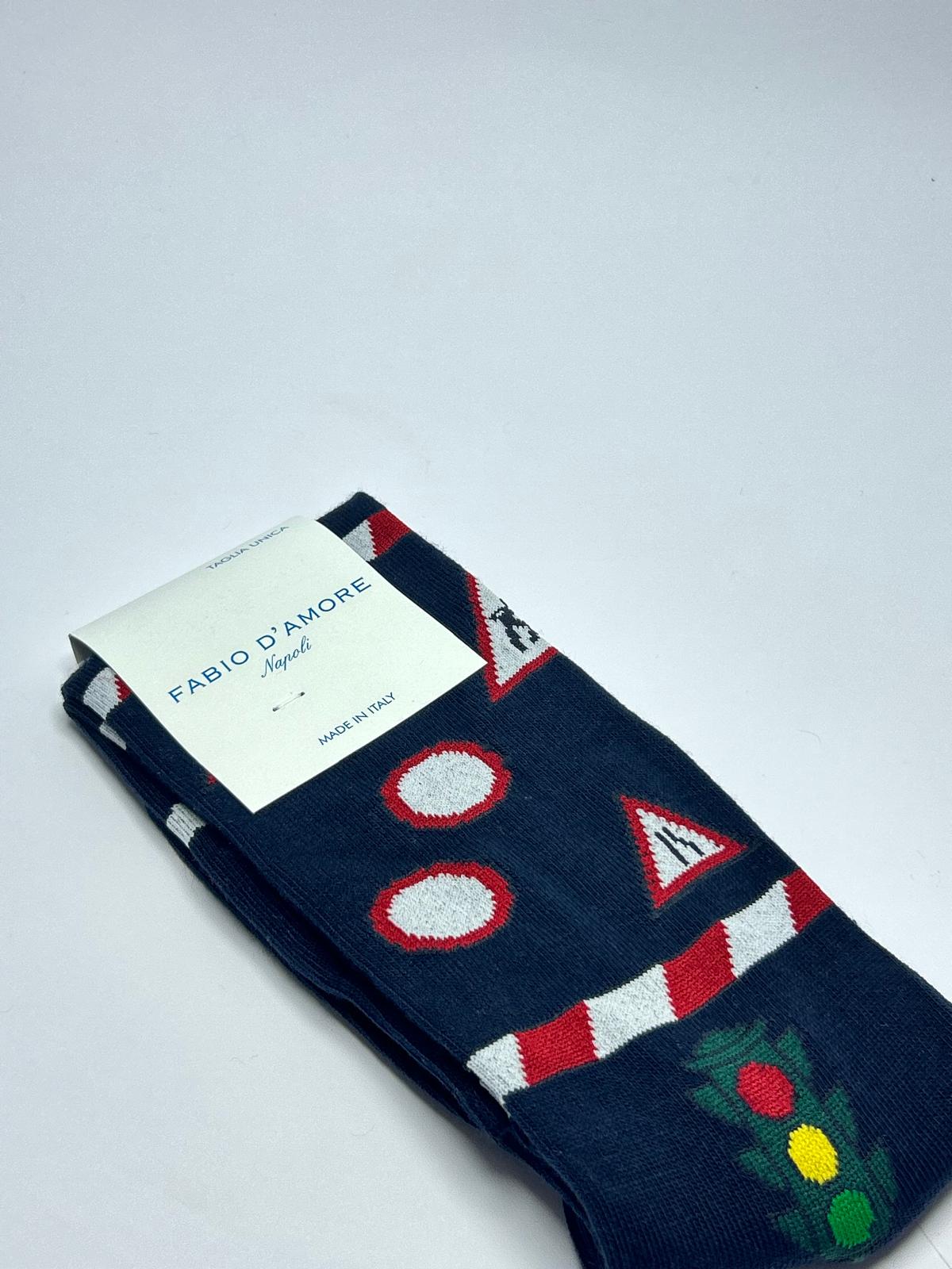 Calzino lungo Semaforo blu Made in Italy
