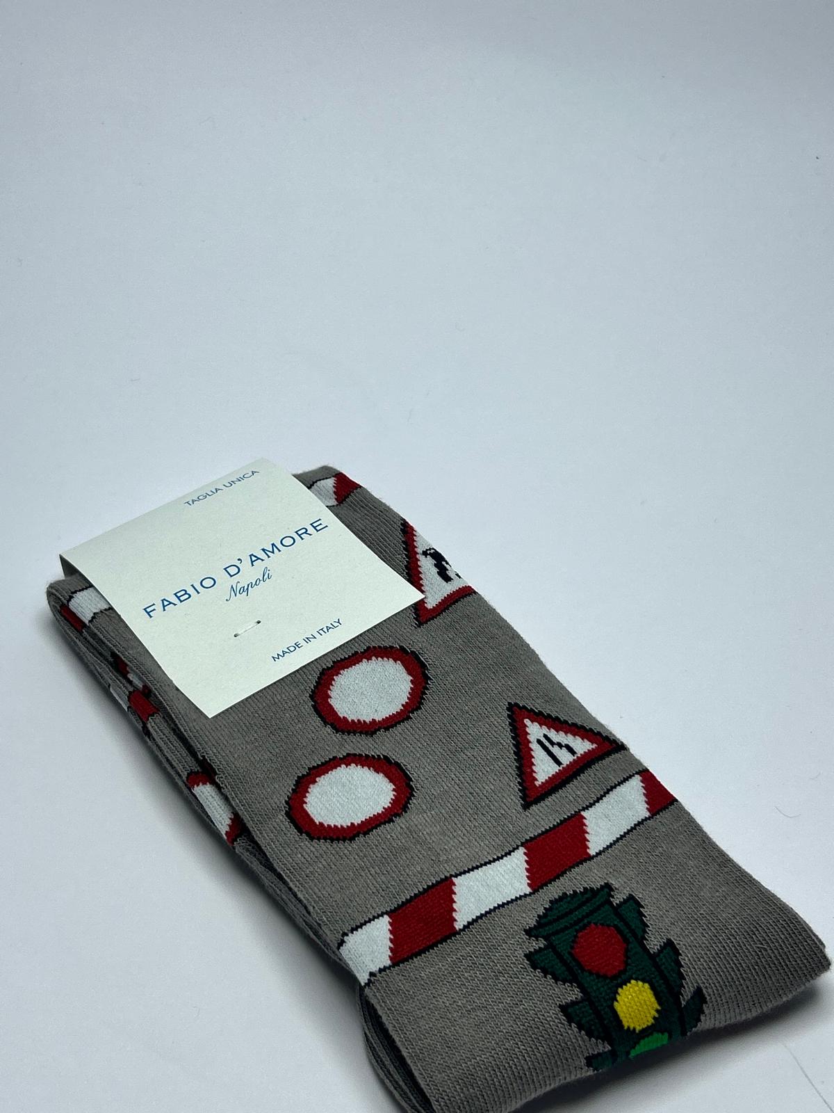 Calzino lungo Semaforo grigio Made in Italy