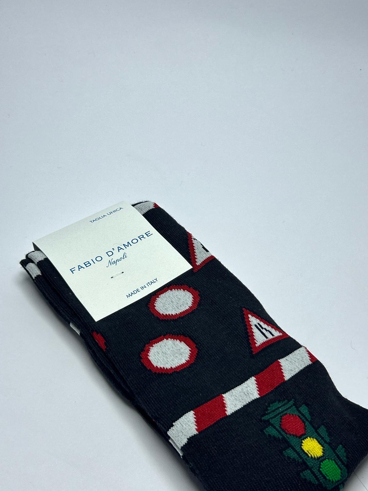 Calzino lungo Semaforo nero Made in Italy