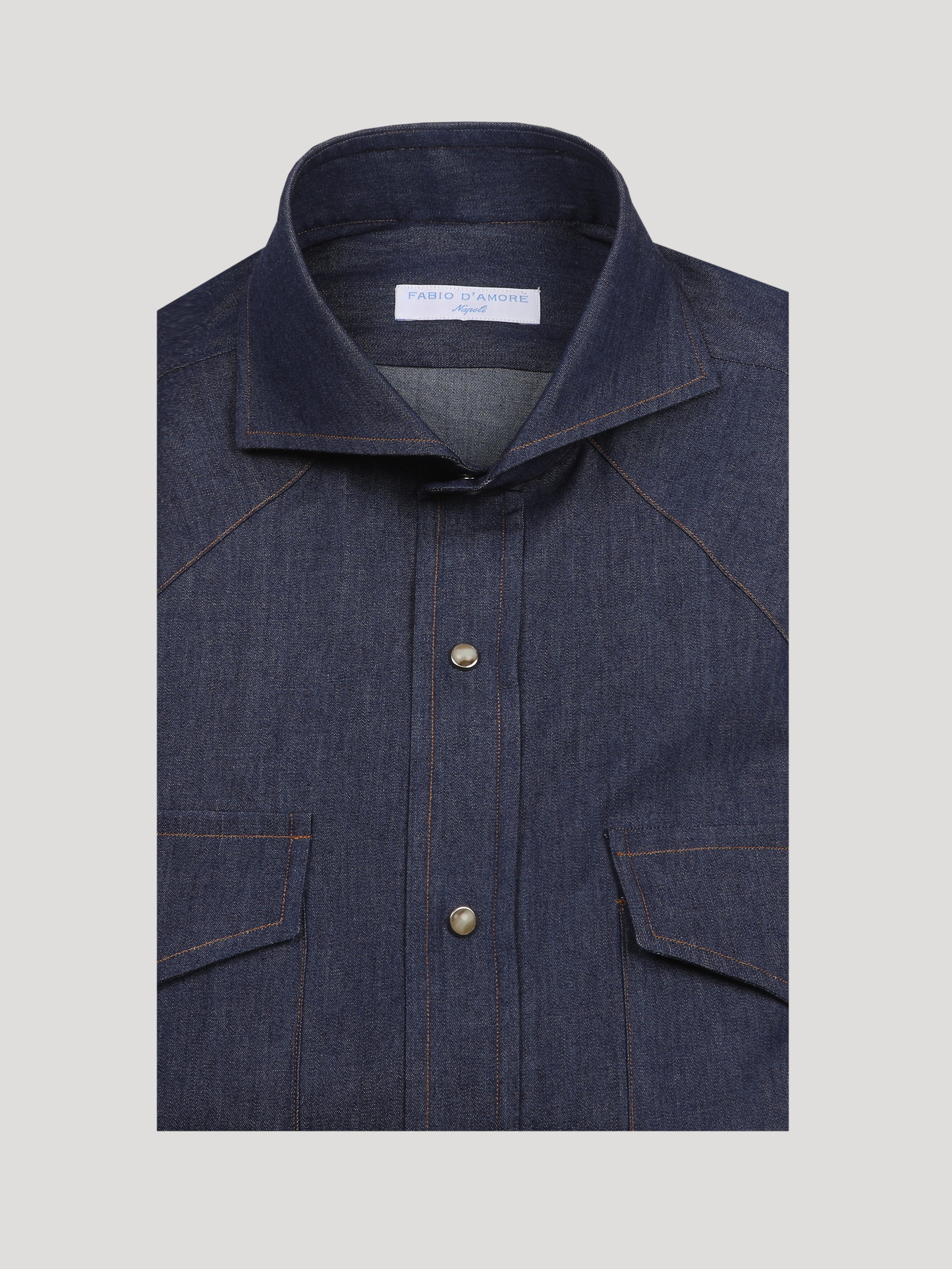 Camicia Texana Denim scuro