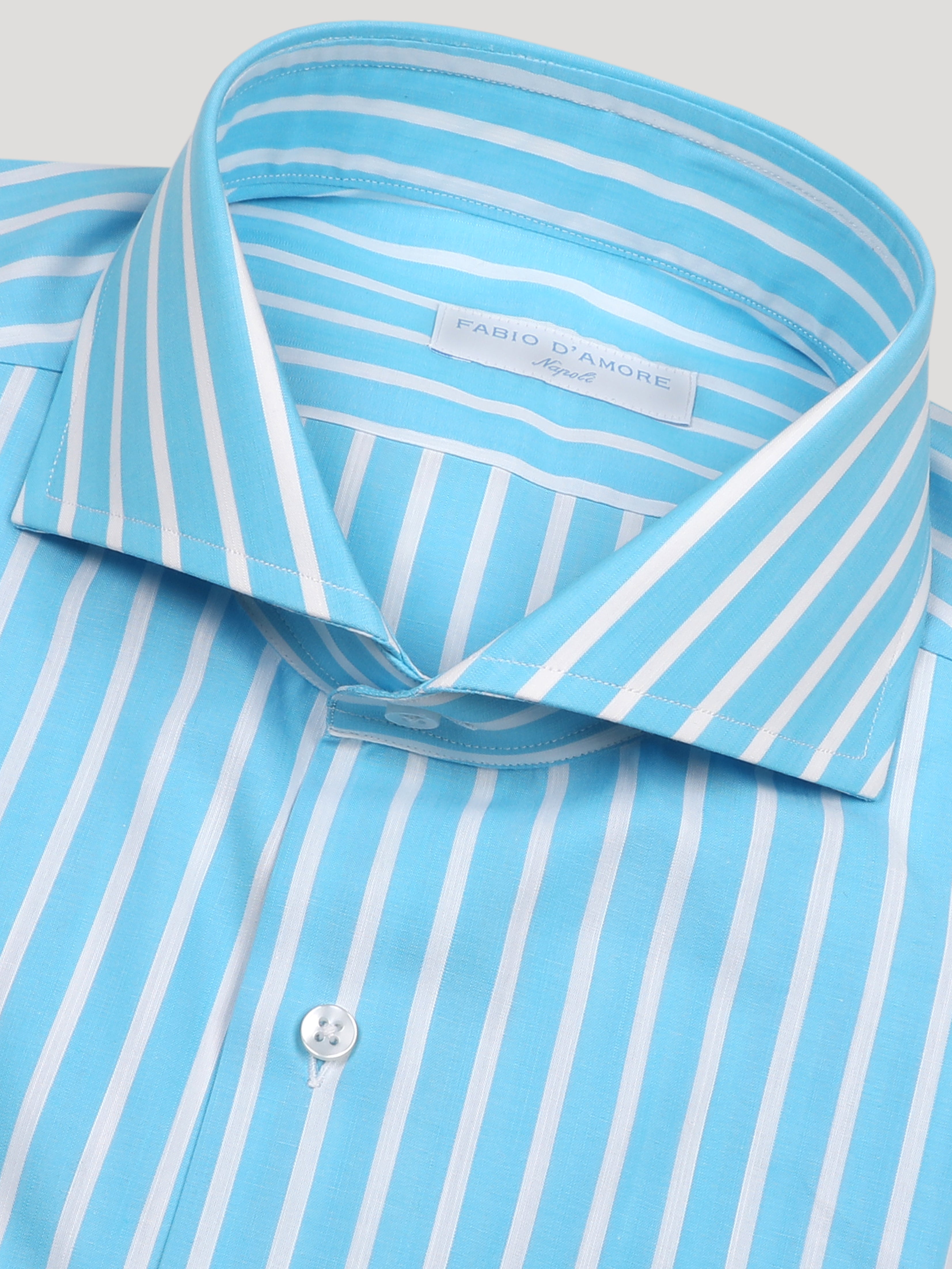 Camicia Slim Sartoriale Rigata  Acqua Made In Italy