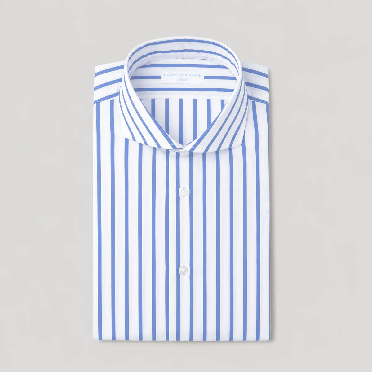 Camicia Sartoriale Vivara Riga Celeste Made In Italy